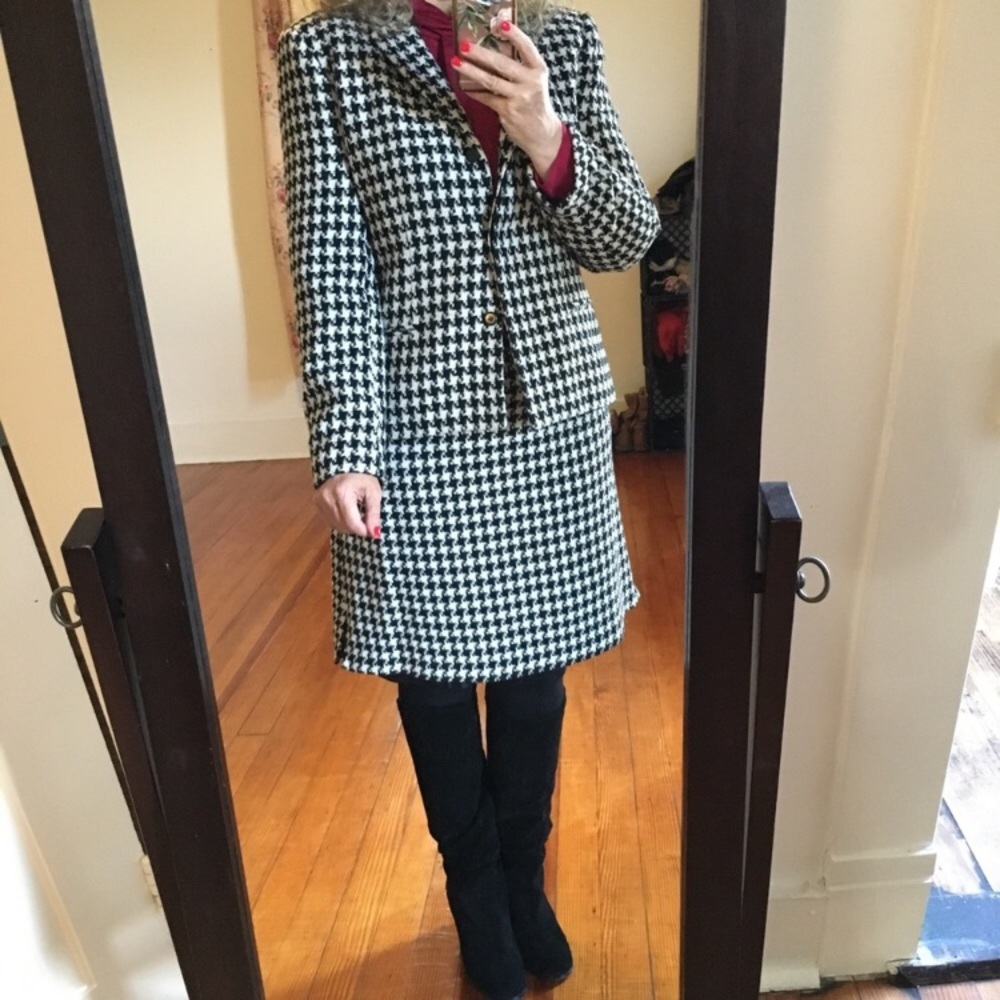 Vintage Houndstooth Two Piece Suit Crazy Horse